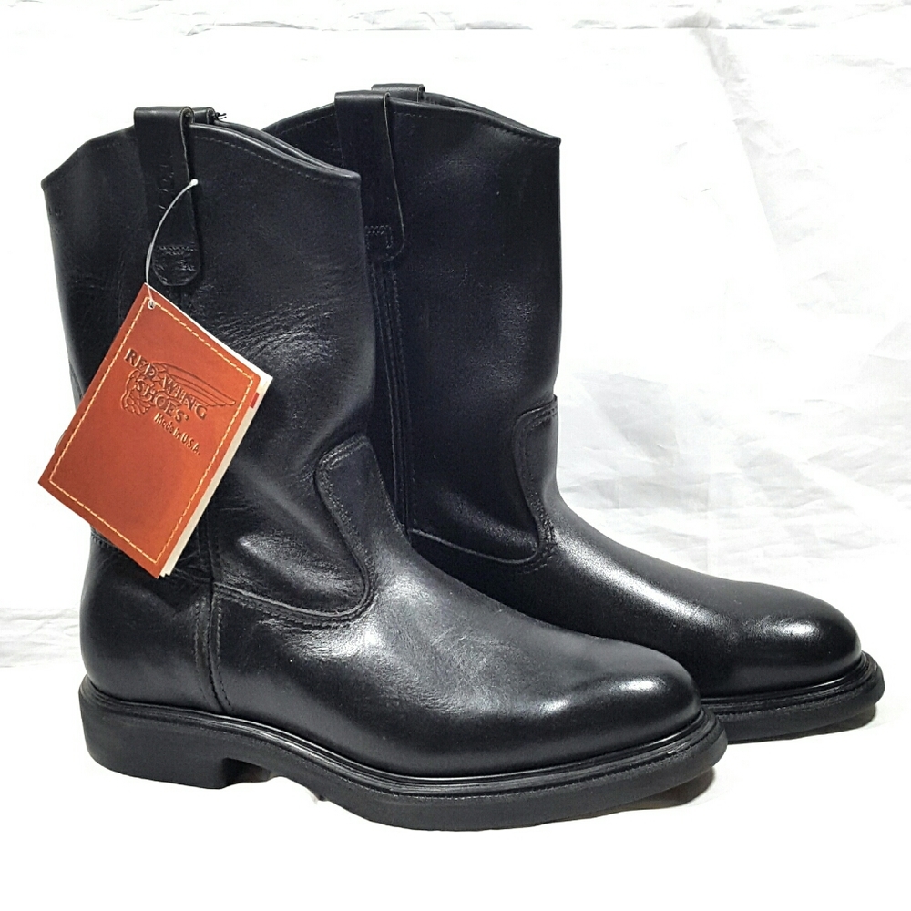 REDWING Black Leather Boots *10*